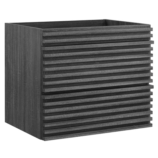 Ventra Floating Vanity Base with Storage, Small, Charcoal