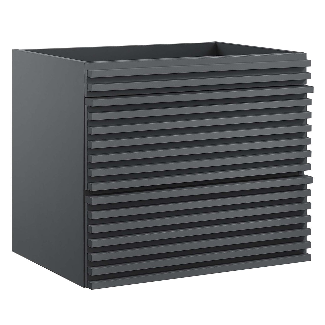 Ventra Floating Vanity Base with Storage, Small, Gray