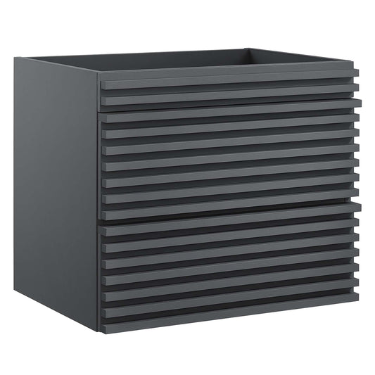 Ventra Floating Vanity Base with Storage, Small, Gray