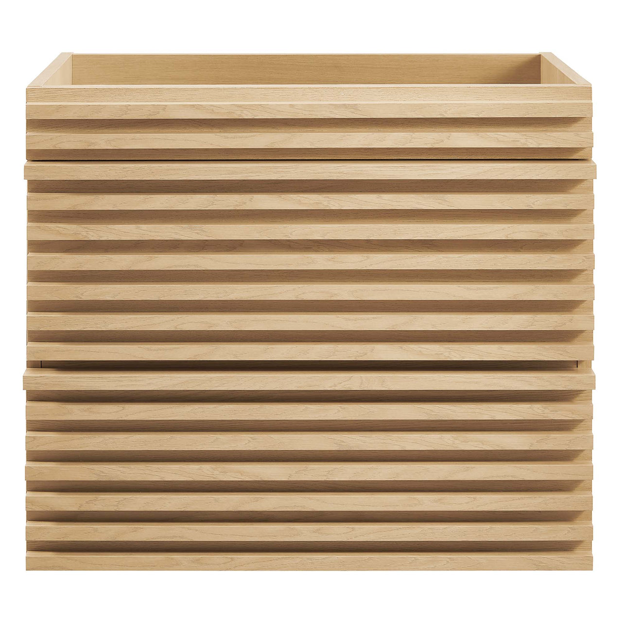 Ventra Floating Vanity Base with Storage, Small, Oak