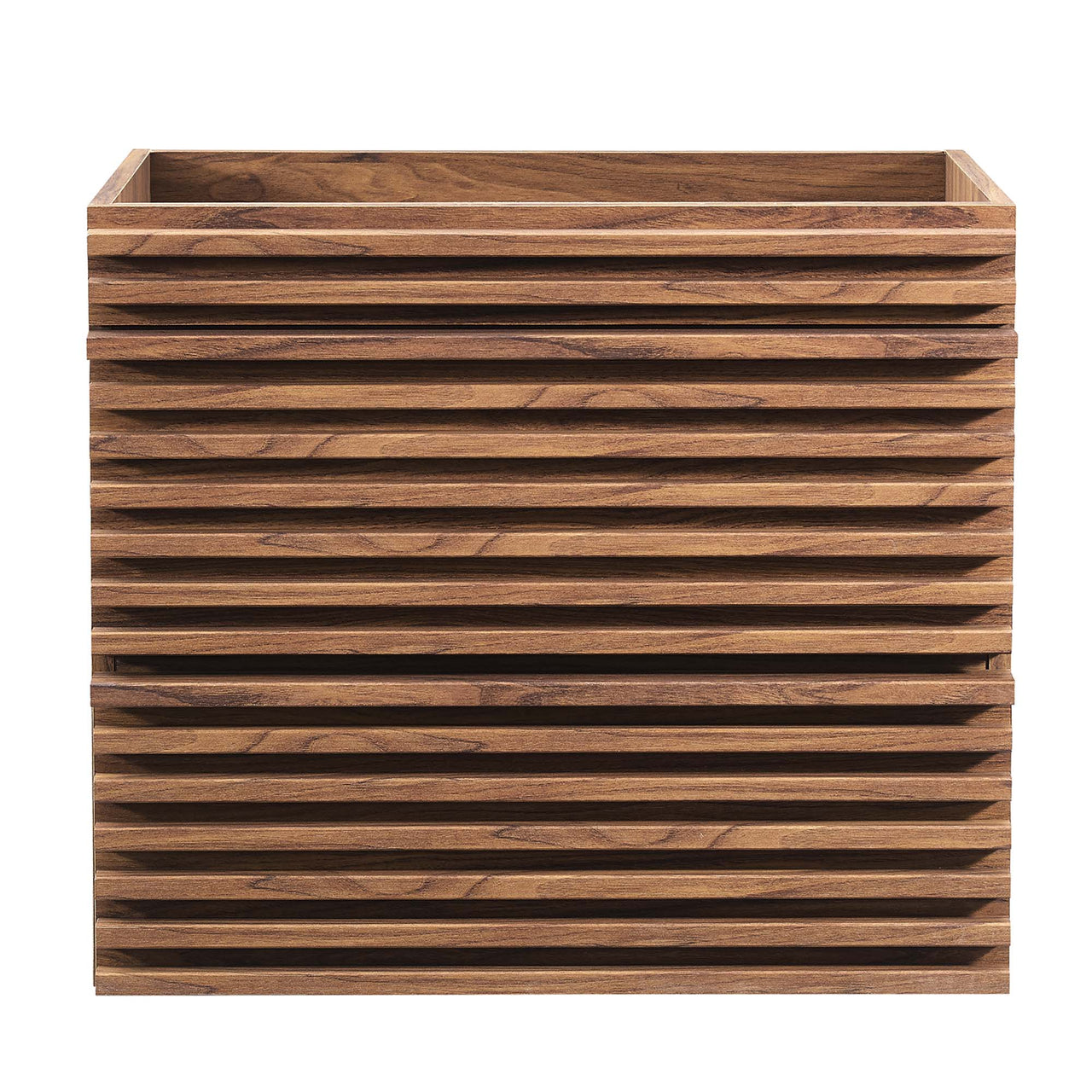 Ventra Floating Vanity Base with Storage, Small, Walnut