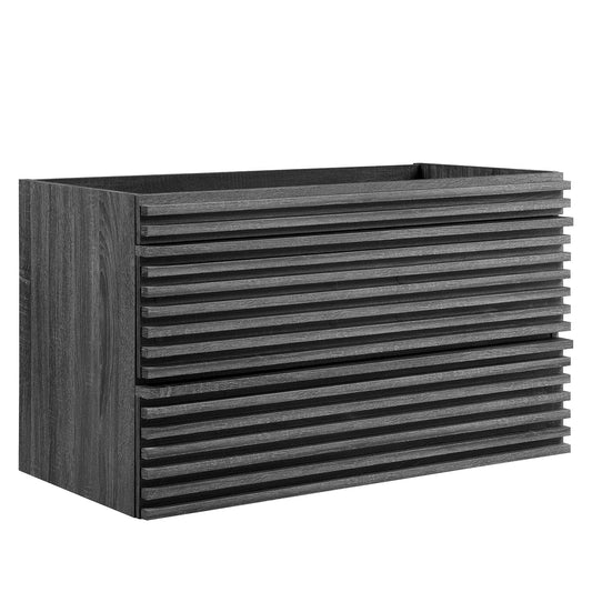 Ventra Floating Vanity Base with Storage, Large, Charcoal