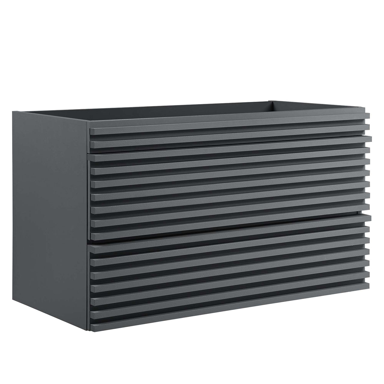 Ventra Floating Vanity Base with Storage, Large, Gray