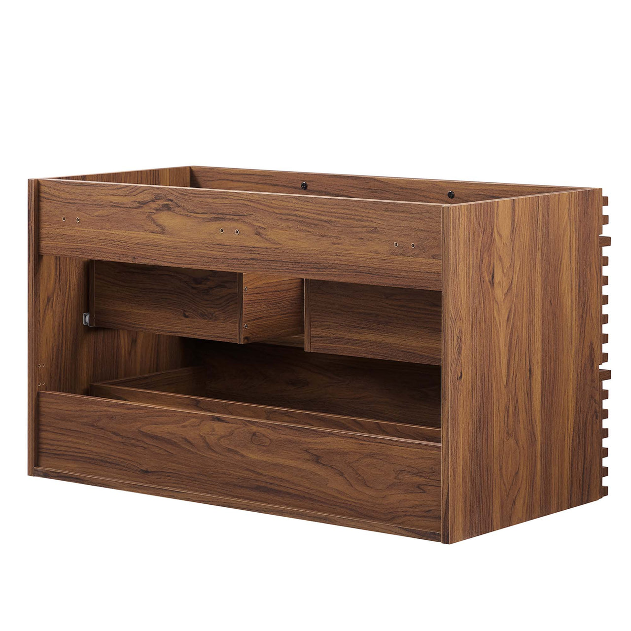 Ventra Floating Vanity Base with Storage, Large, Walnut