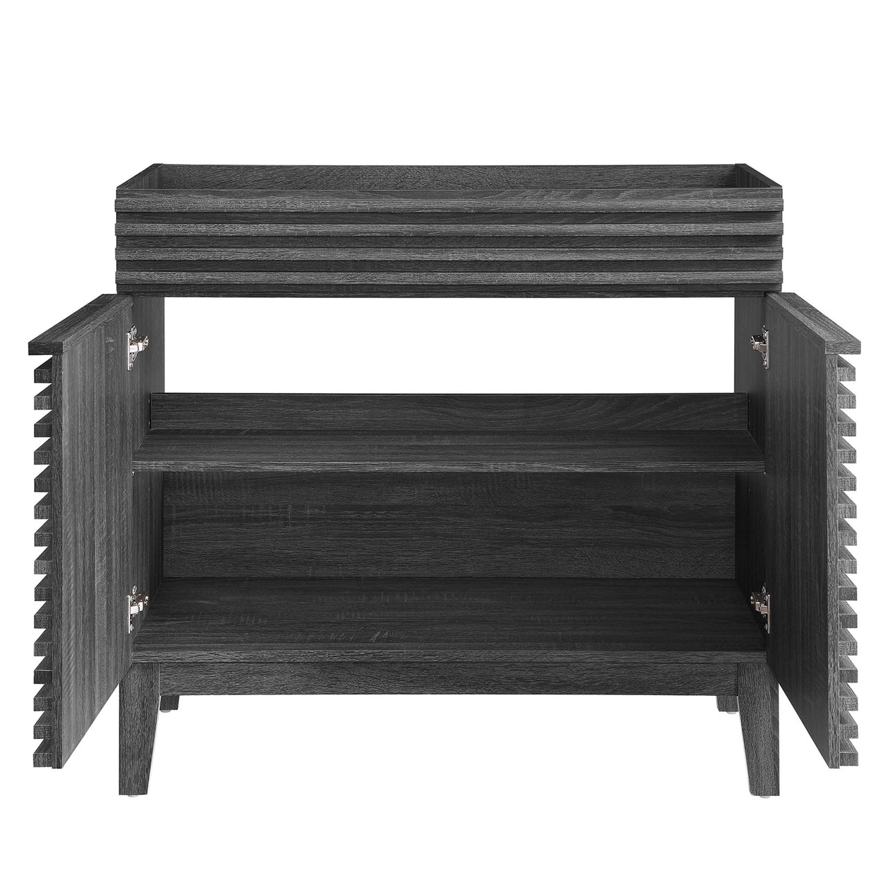 Ventra Vanity Base with Storage, Large, Charcoal