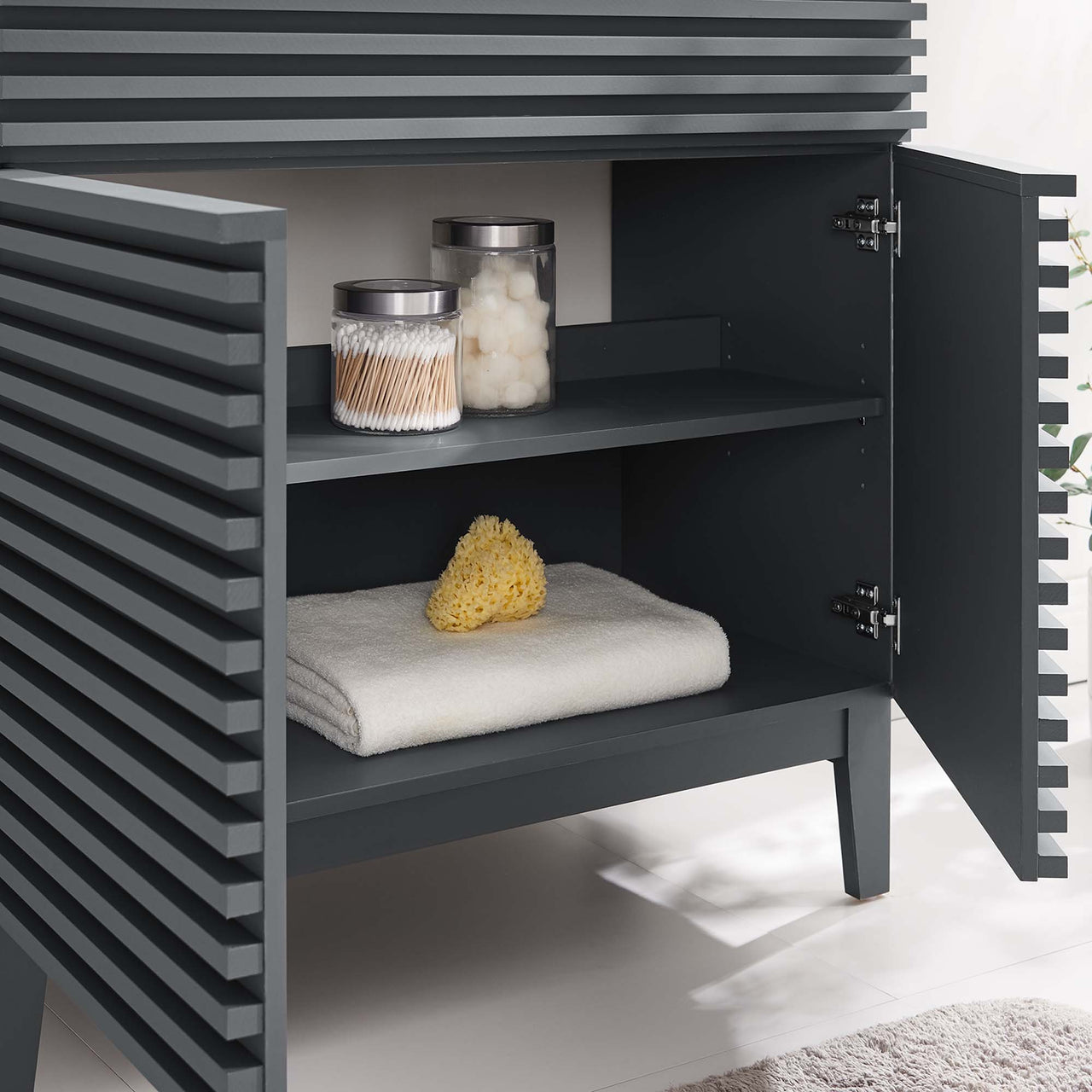 Ventra Vanity Base with Storage, Large, Gray