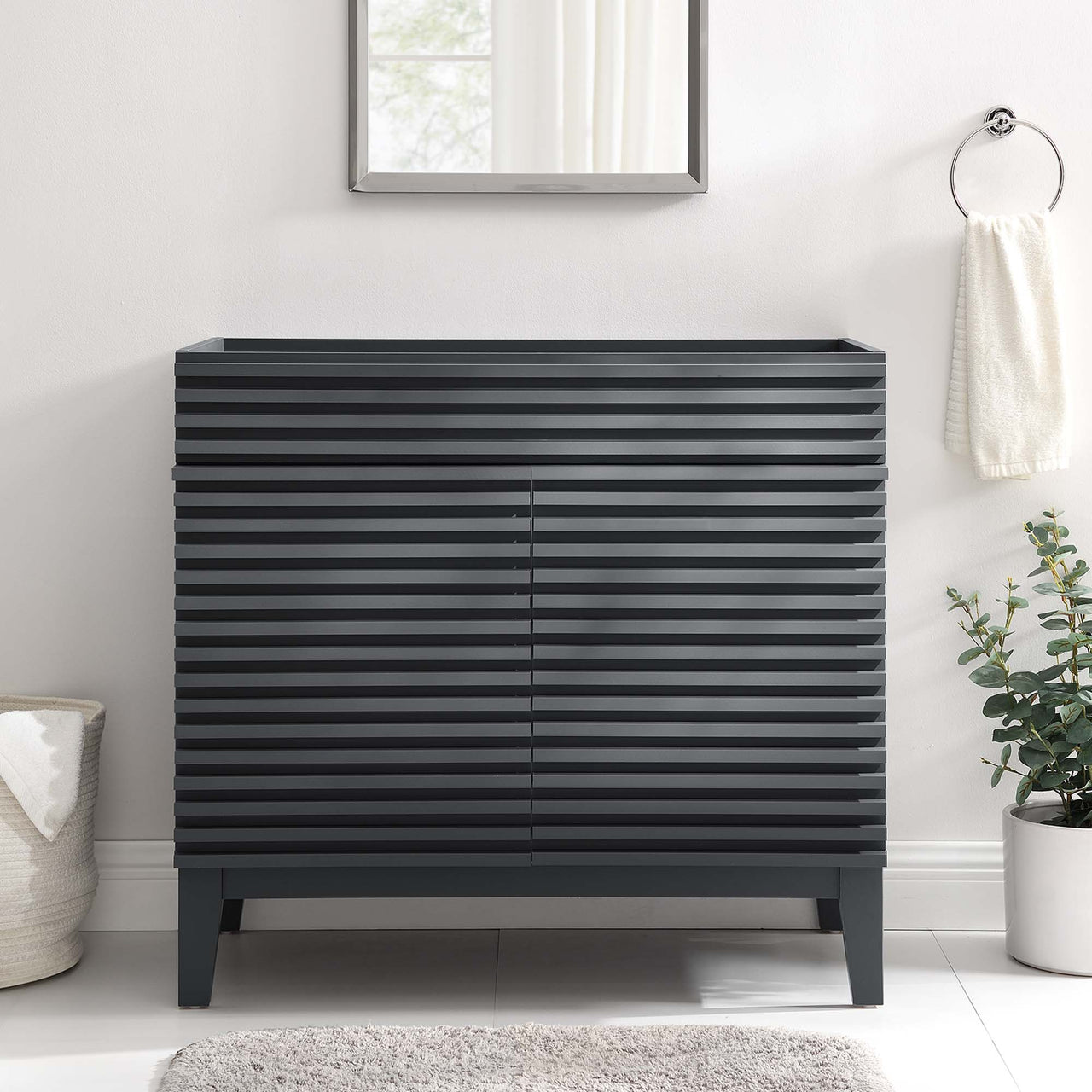 Ventra Vanity Base with Storage, Large, Gray