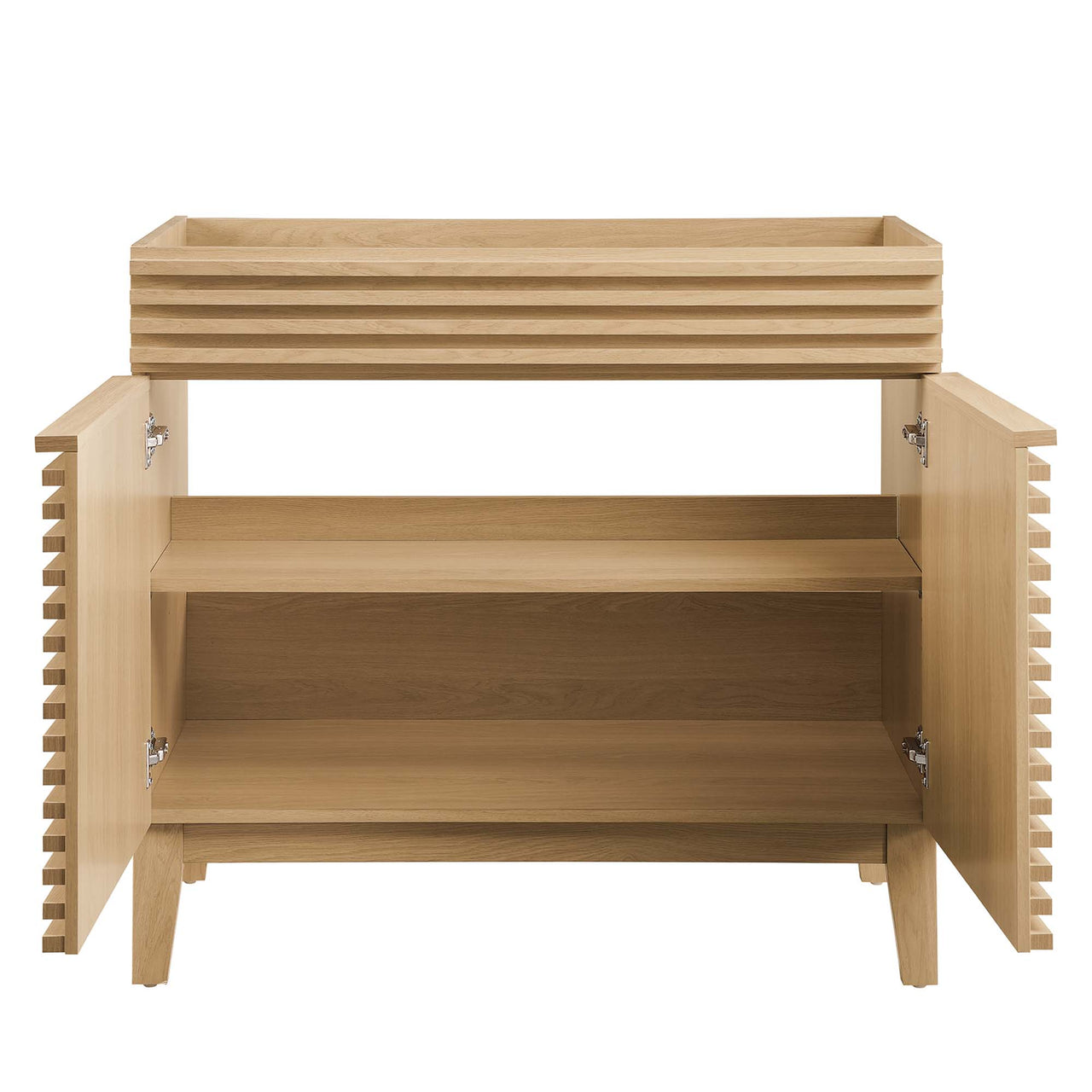 Ventra Vanity Base with Storage, Large, Oak