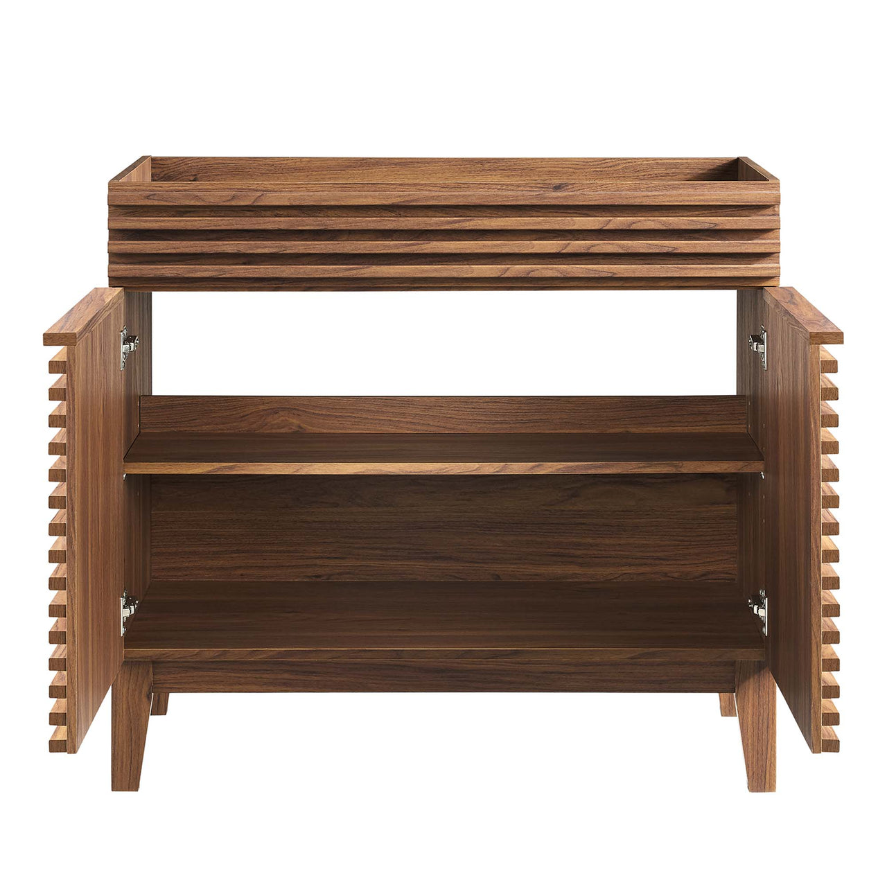 Ventra Vanity Base with Storage, Large, Walnut