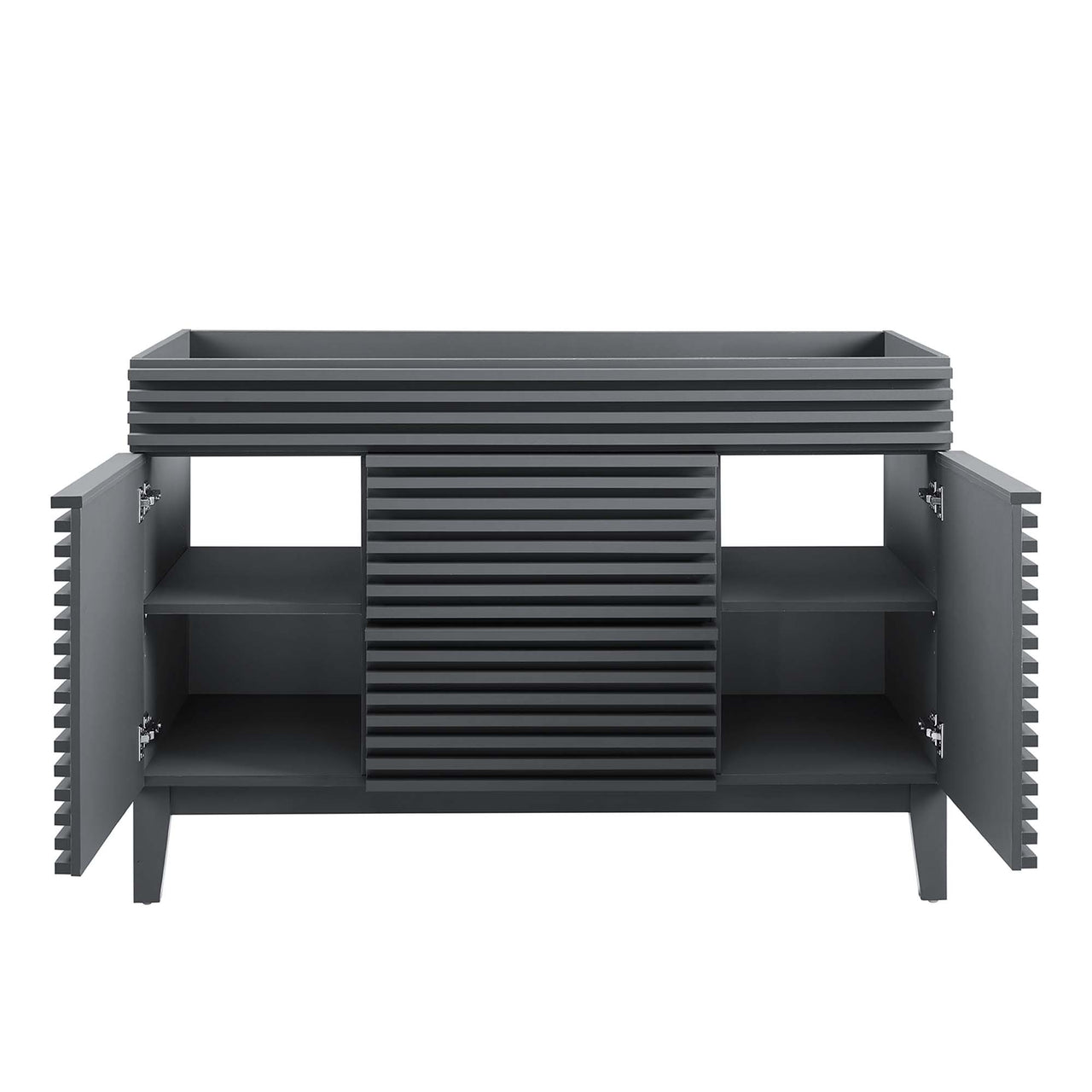 Ventra Vanity Base with Storage (Single Sink Compatible), Extra Large, Gray