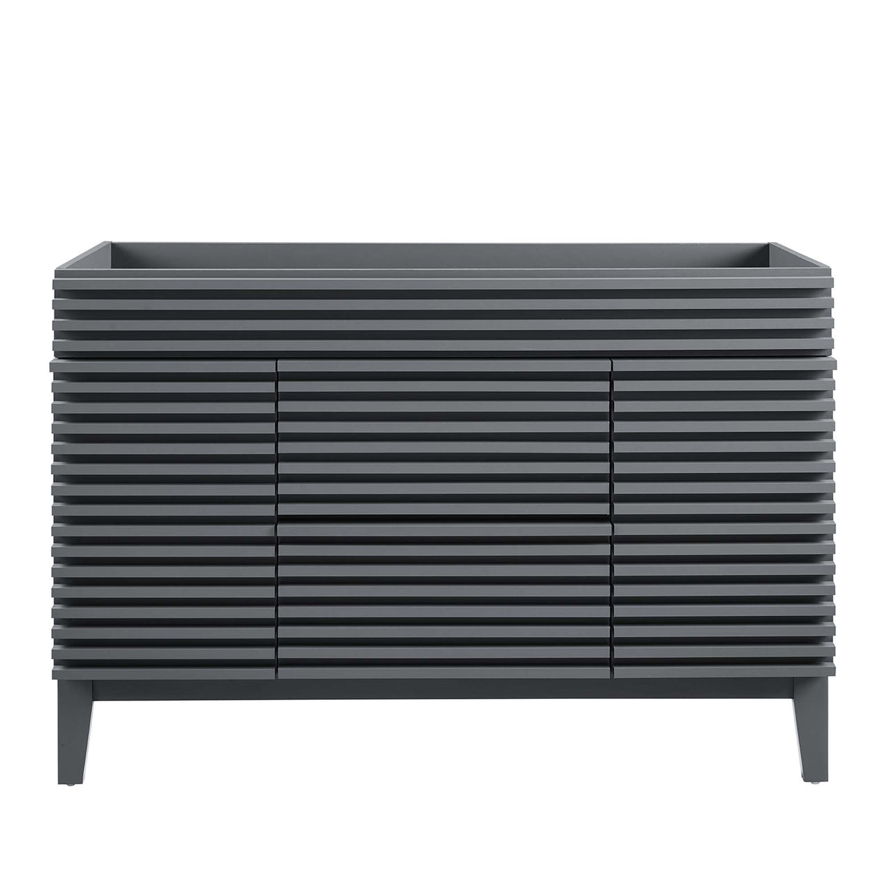 Ventra Vanity Base with Storage (Single Sink Compatible), Extra Large, Gray