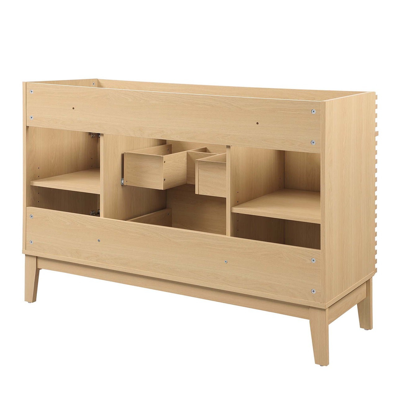 Ventra Vanity Base with Storage (Single Sink Compatible), Extra Large, Oak