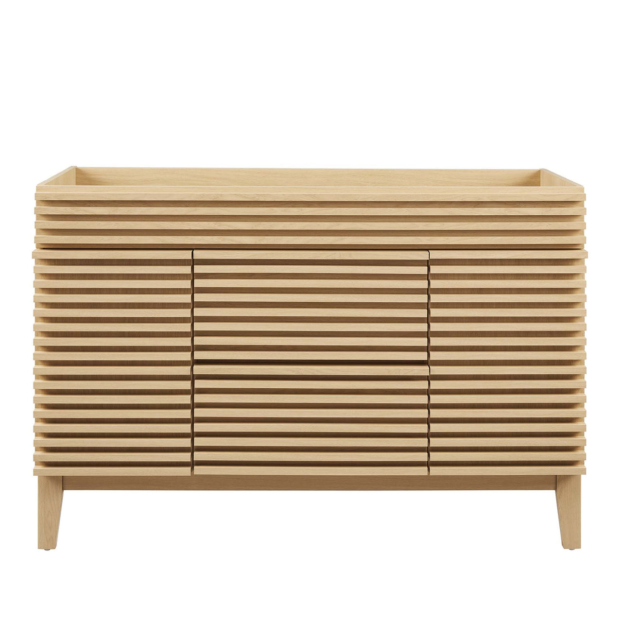 Ventra Vanity Base with Storage (Single Sink Compatible), Extra Large, Oak