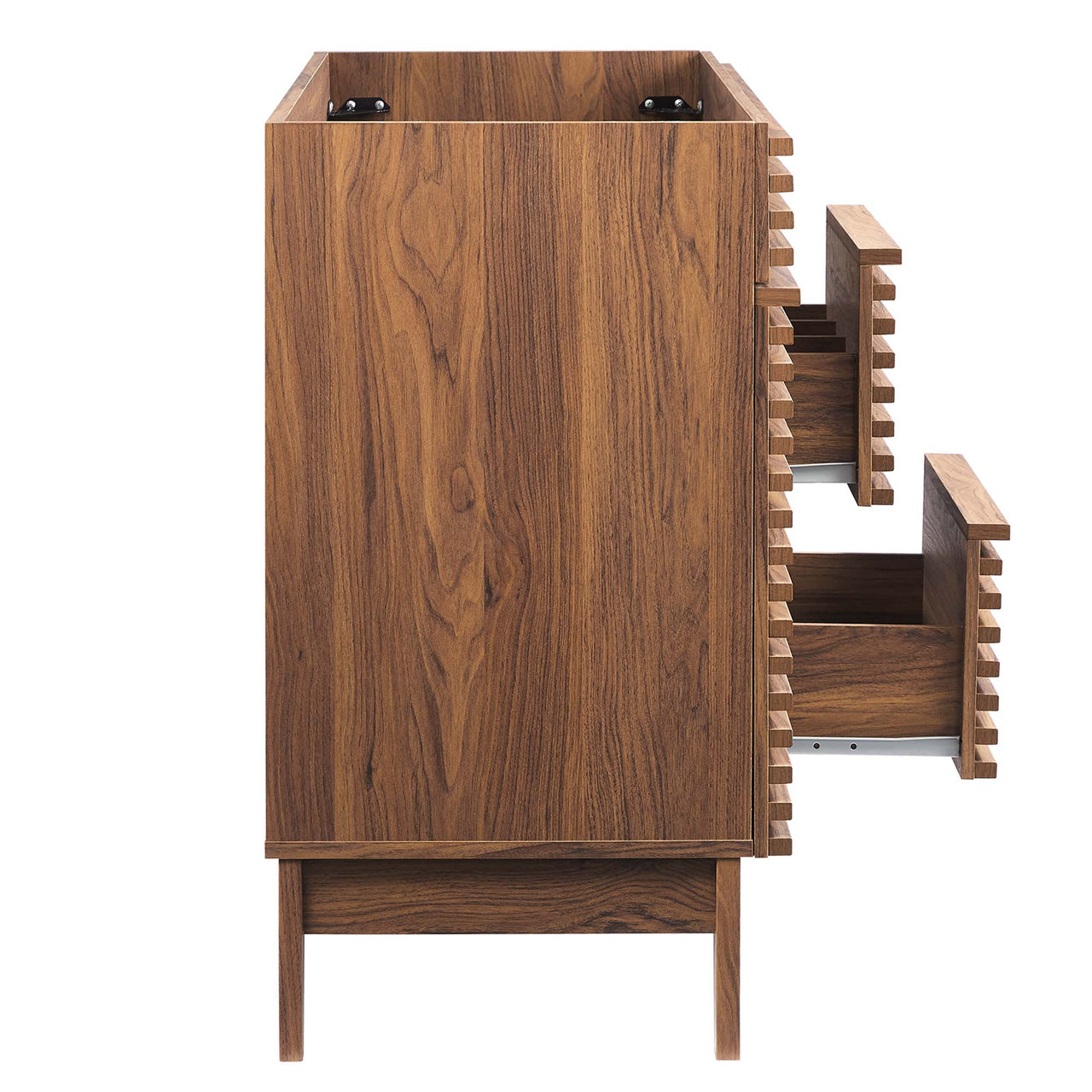 Ventra Vanity Base with Storage (Single Sink Compatible), Extra Large, Walnut