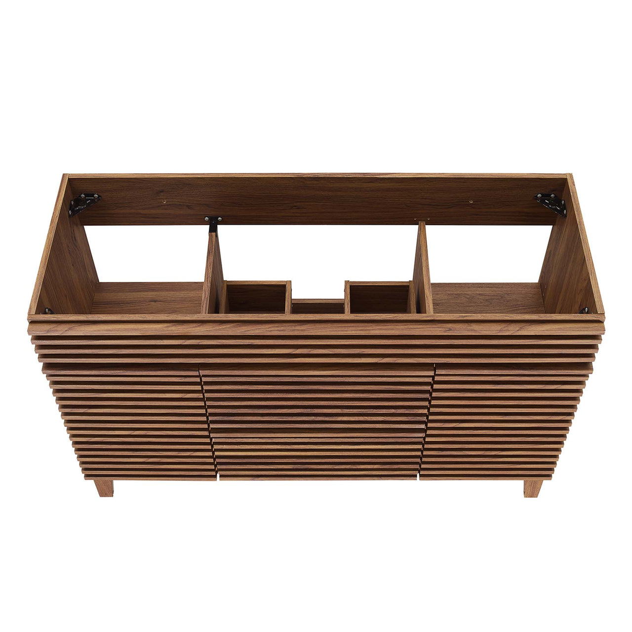 Ventra Vanity Base with Storage (Single Sink Compatible), Extra Large, Walnut