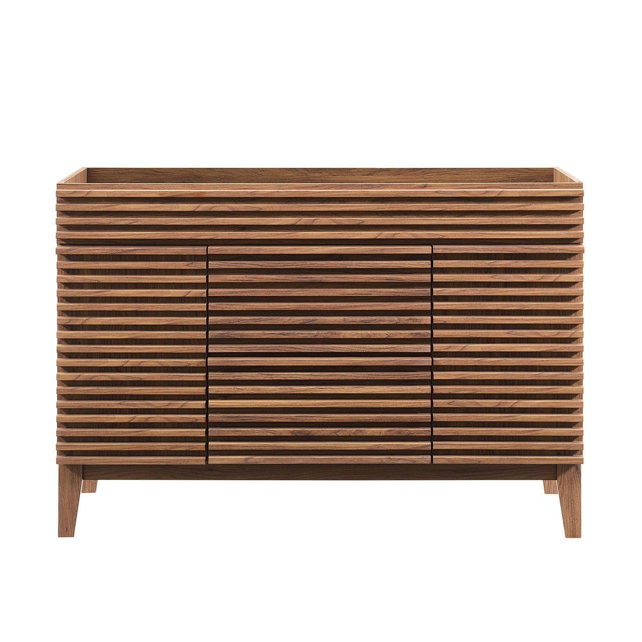 Ventra Vanity Base with Storage (Single Sink Compatible), Extra Large, Walnut