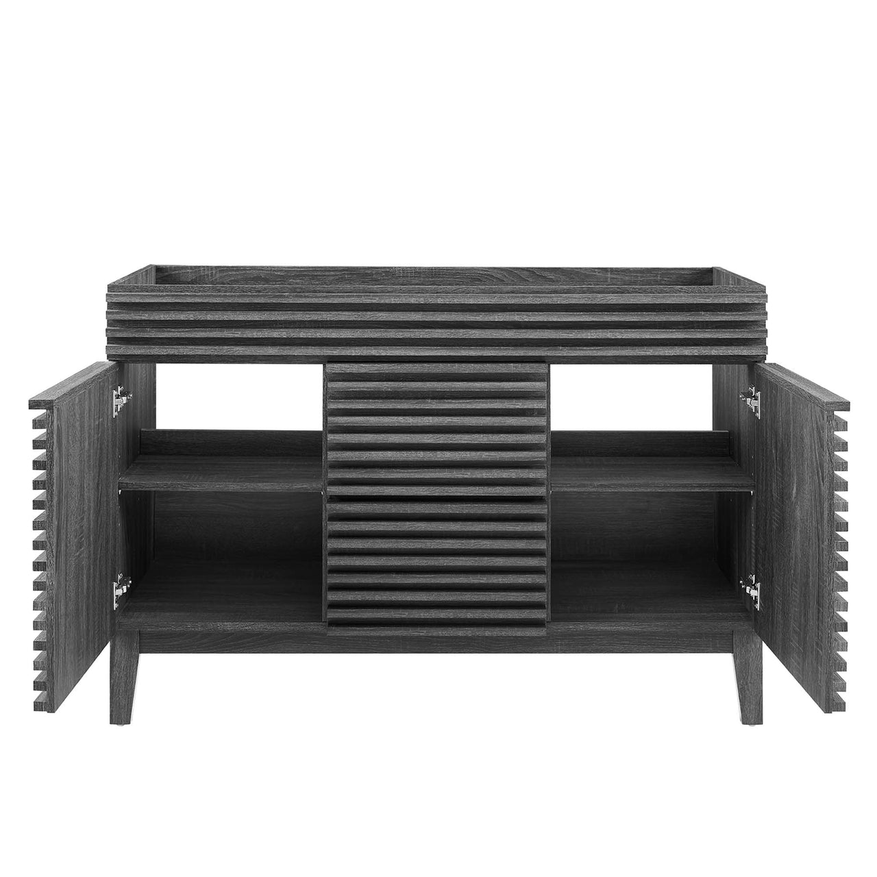 Ventra Vanity Base with Storage (Double Sink Compatible), Extra Large, Charcoal