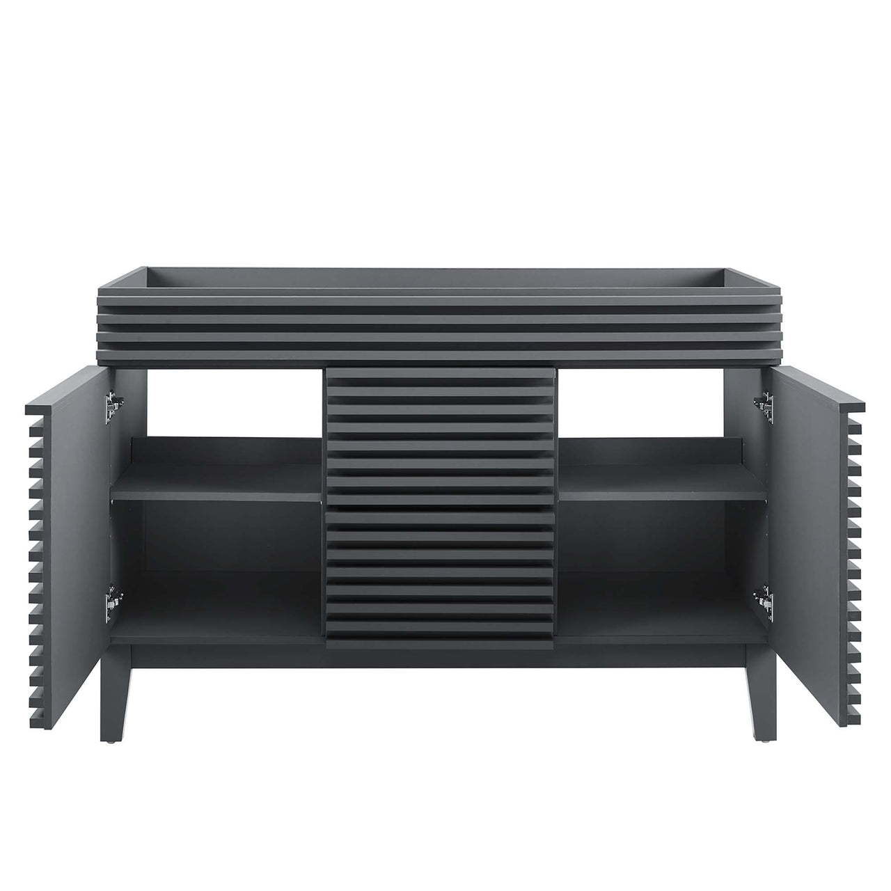 Ventra Vanity Base with Storage (Double Sink Compatible), Extra Large, Gray