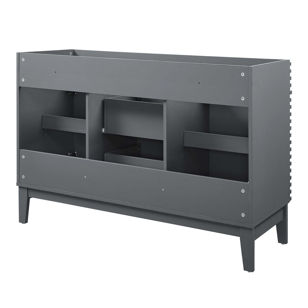 Ventra Vanity Base with Storage (Double Sink Compatible), Extra Large, Gray