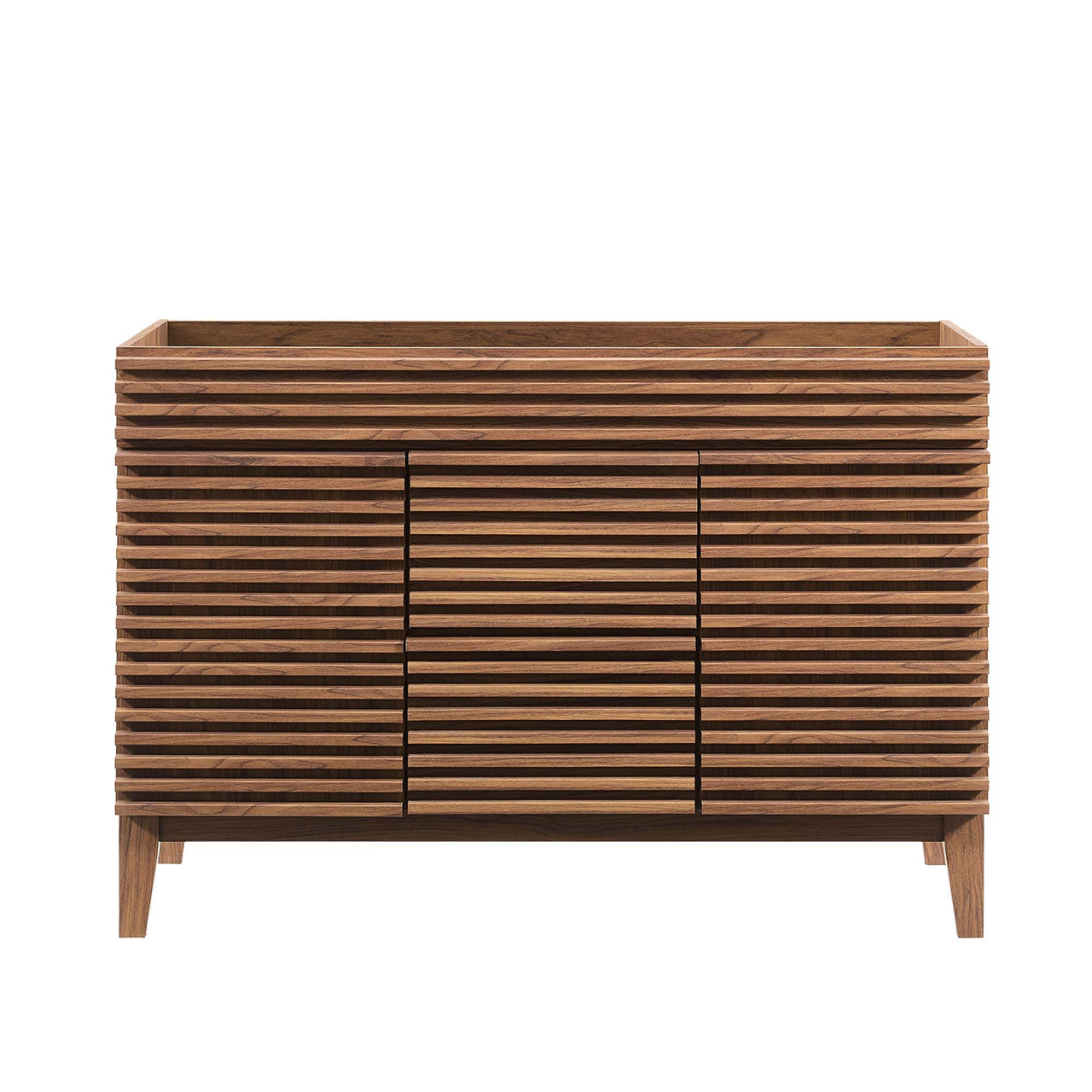 Ventra Vanity Base with Storage (Double Sink Compatible), Extra Large, Walnut