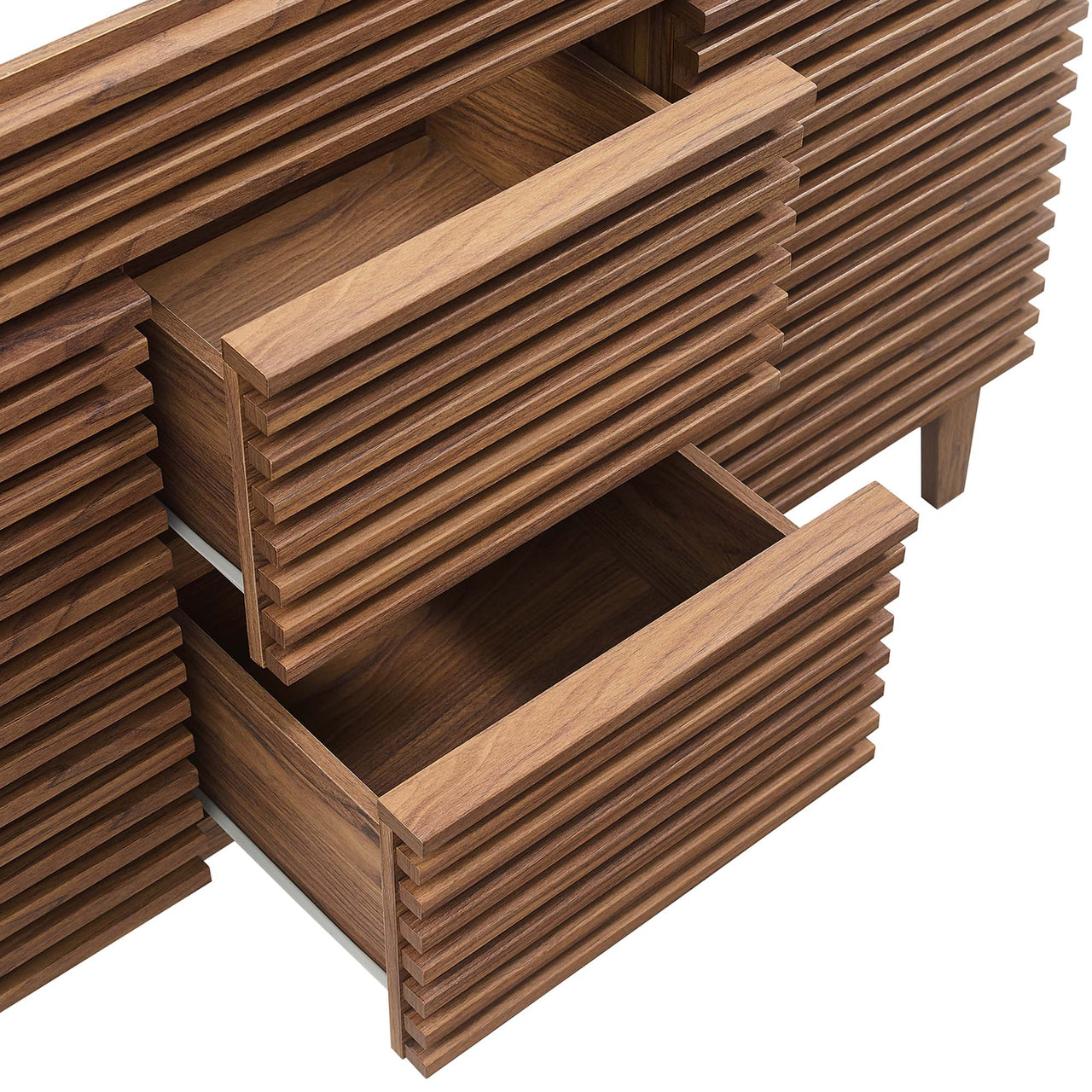 Ventra Vanity Base with Storage (Double Sink Compatible), Extra Large, Walnut