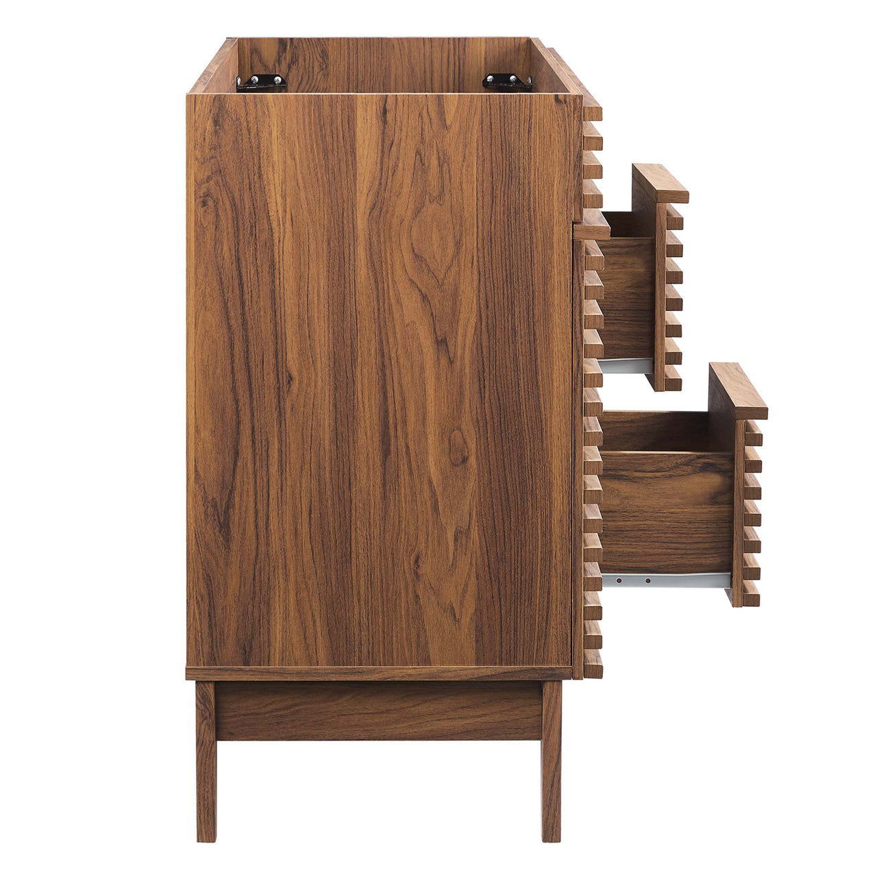 Ventra Vanity Base with Storage (Double Sink Compatible), Extra Large, Walnut