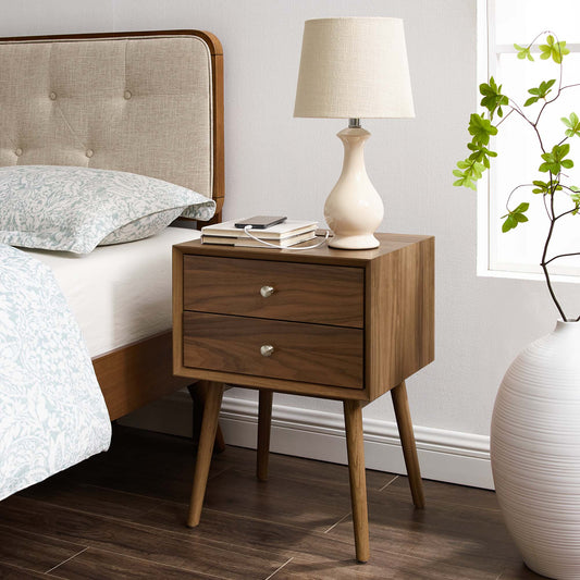 Voltaire Nightstand, Walnut