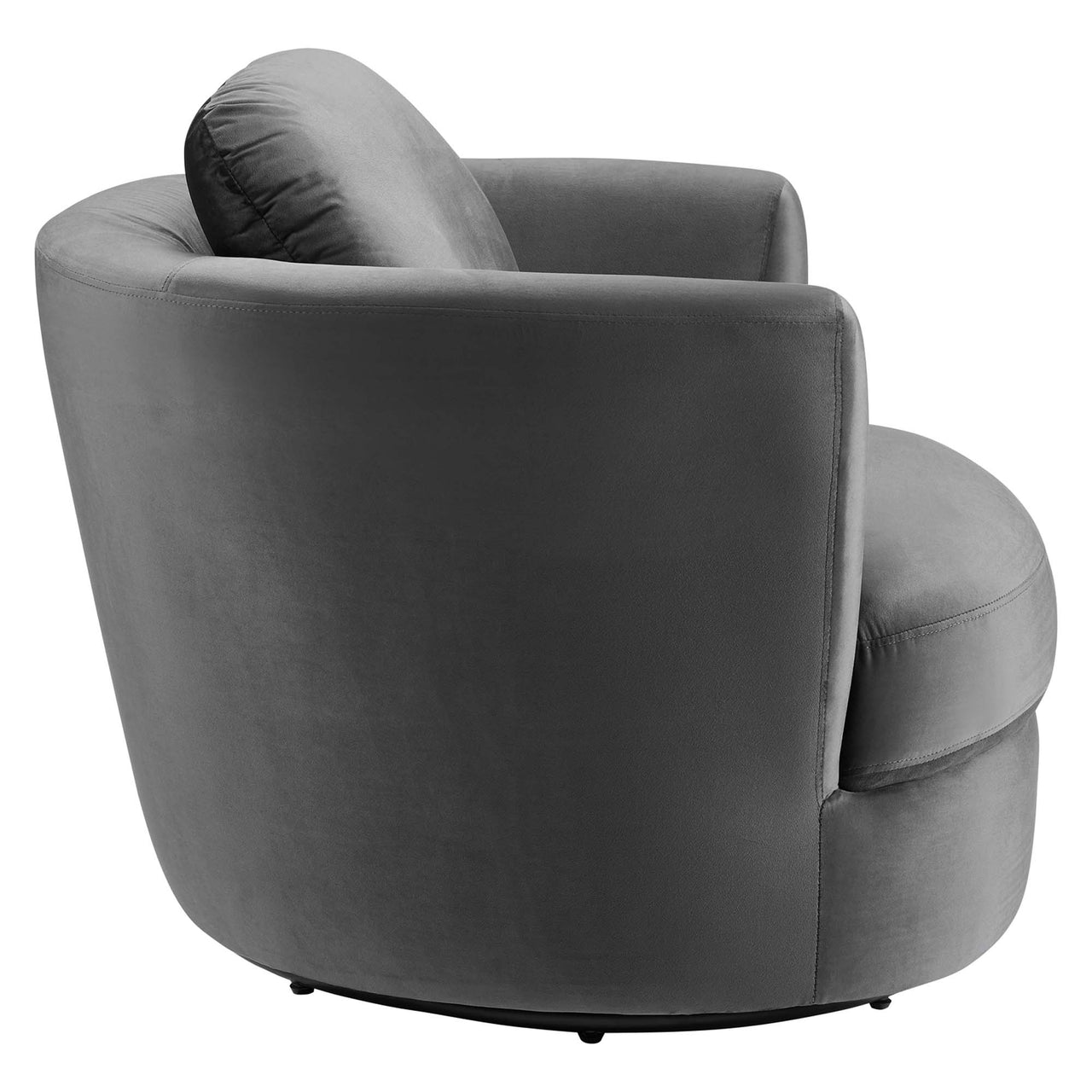Eiravelle Upholstered Velvet Swivel Accent Chair, Gray
