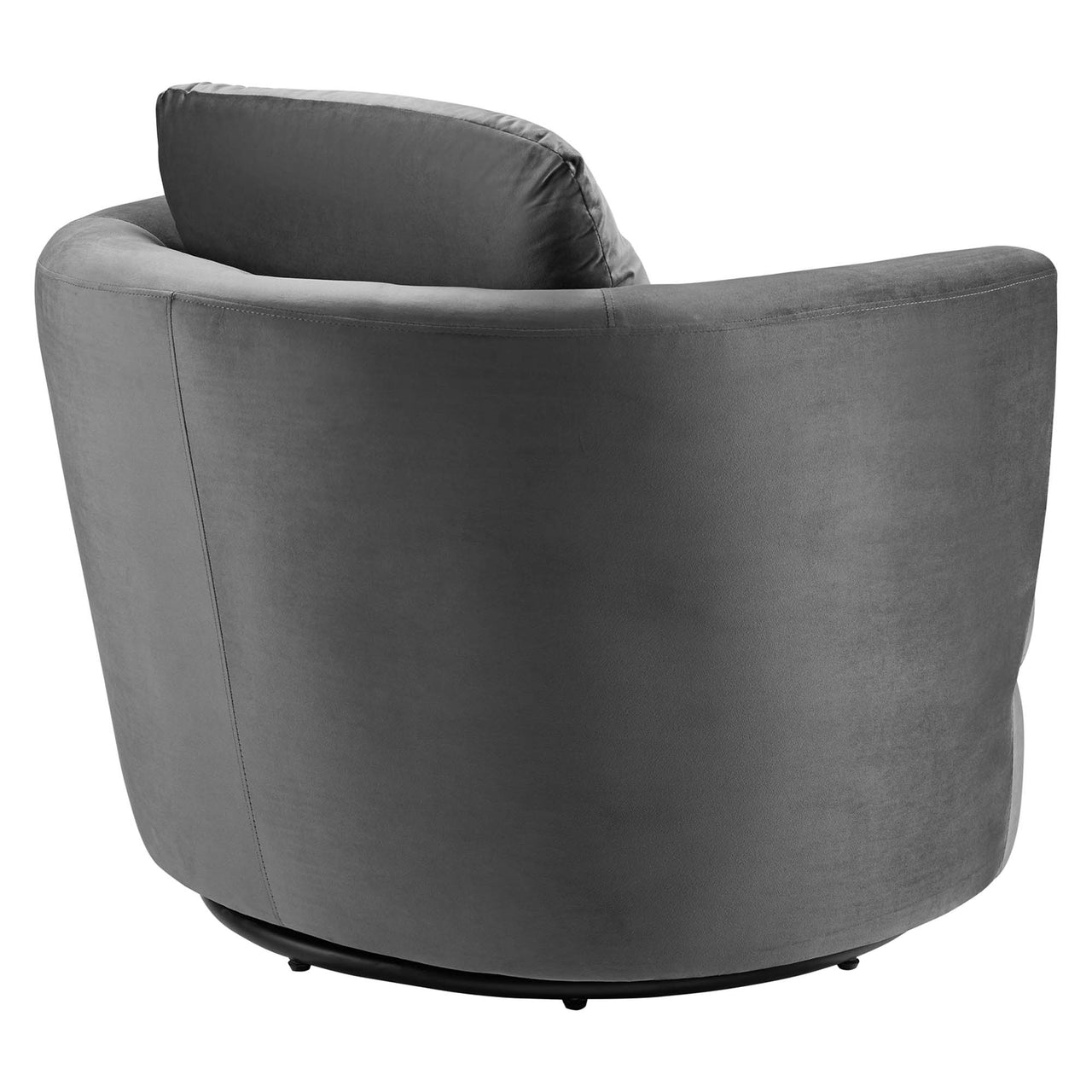 Eiravelle Upholstered Velvet Swivel Accent Chair, Gray