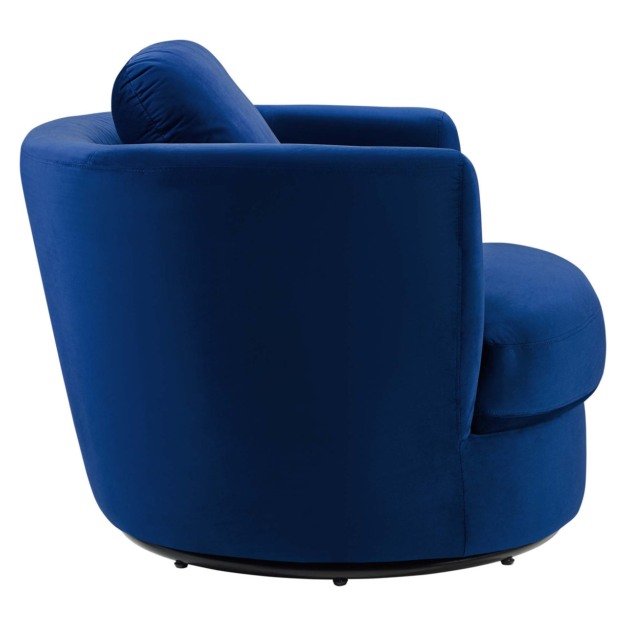 Eiravelle Upholstered Velvet Swivel Accent Chair, Navy