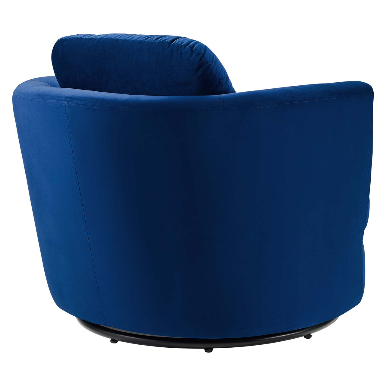 Eiravelle Upholstered Velvet Swivel Accent Chair, Navy