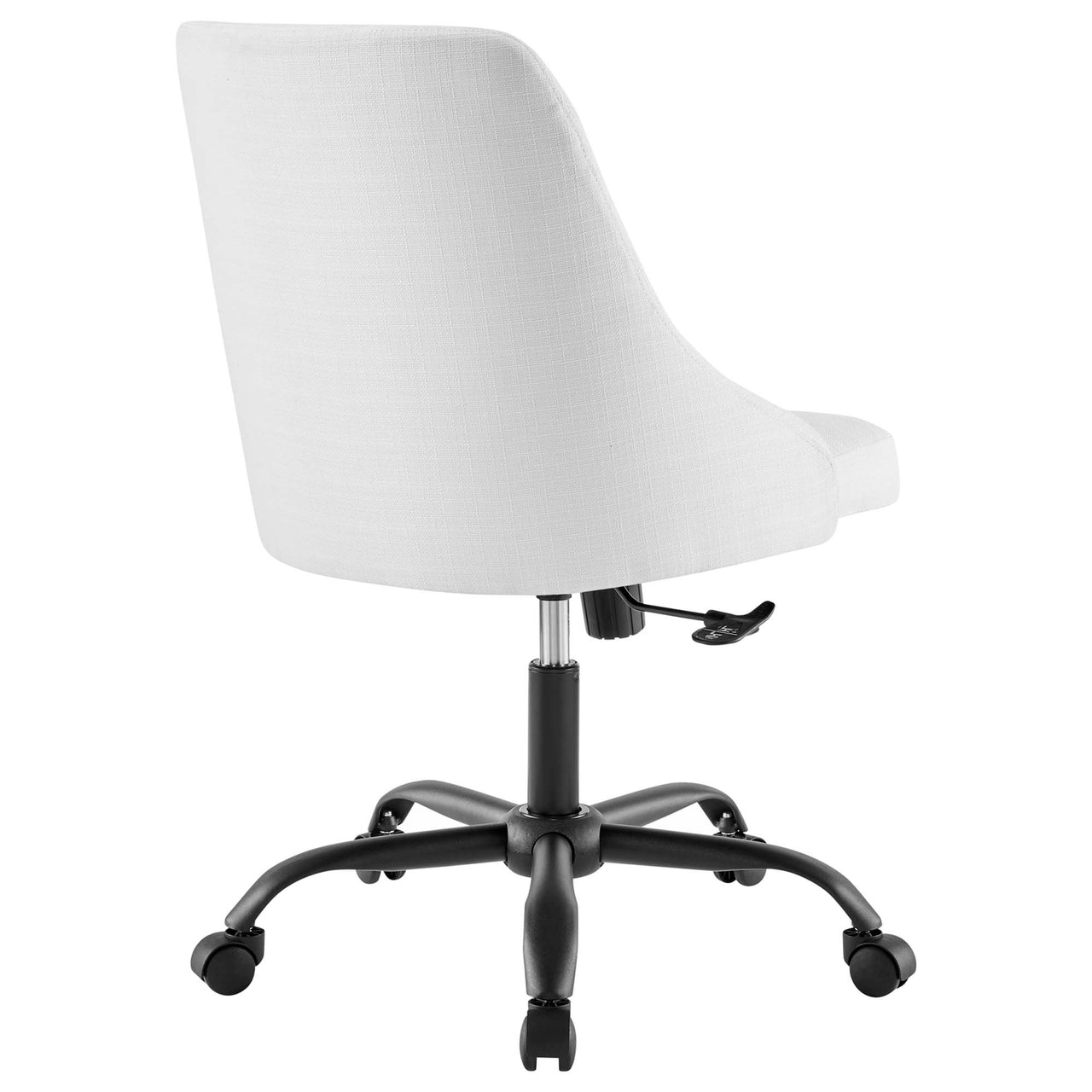 Evelon Upholstered Office Chair, Black & White