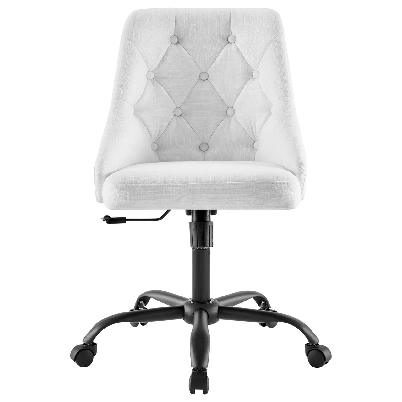 Evelon Upholstered Office Chair, Black & White