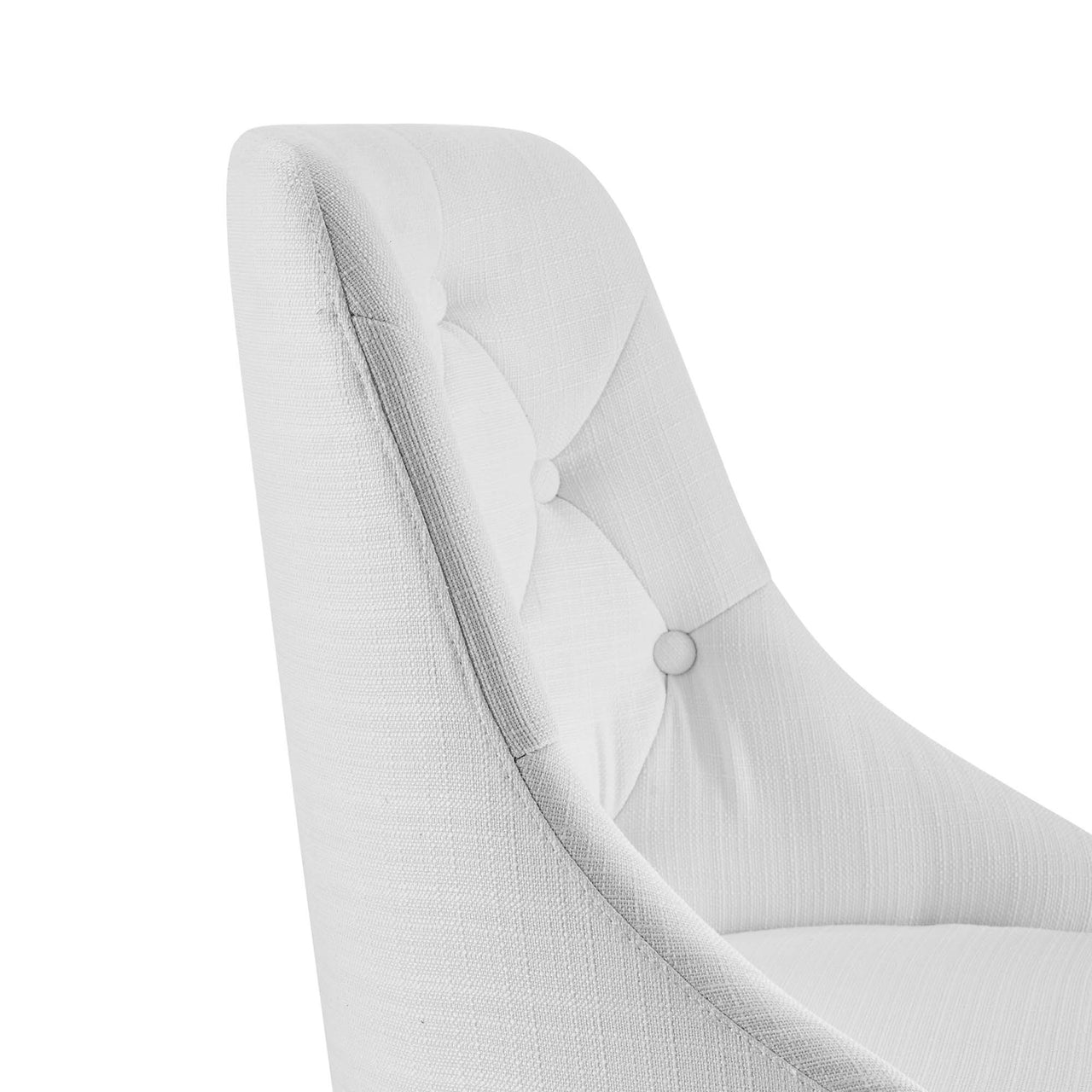Evelon Upholstered Office Chair, Black & White