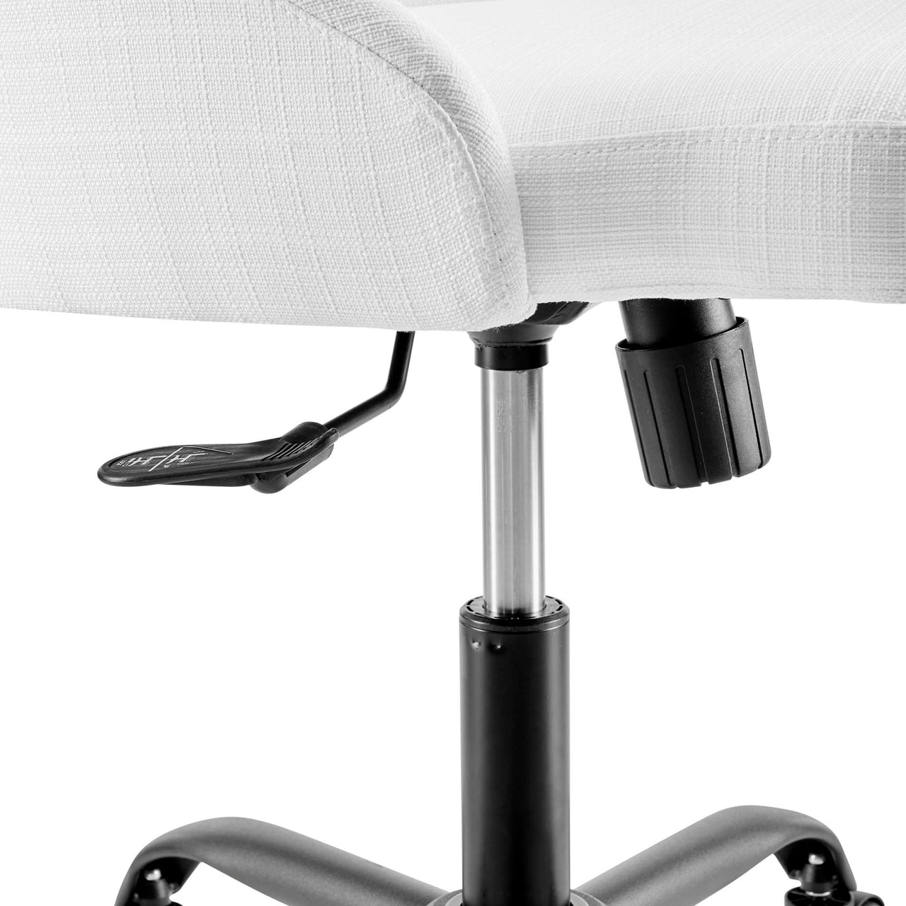 Evelon Upholstered Office Chair, Black & White