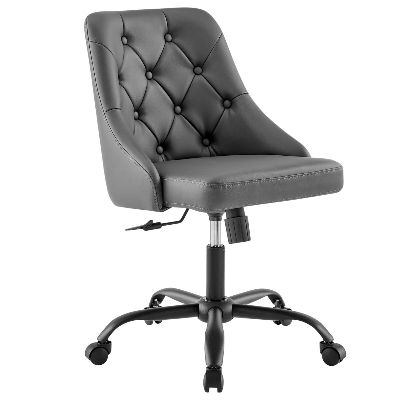 Evelon Eco-Leather Office Chair, Black & Gray