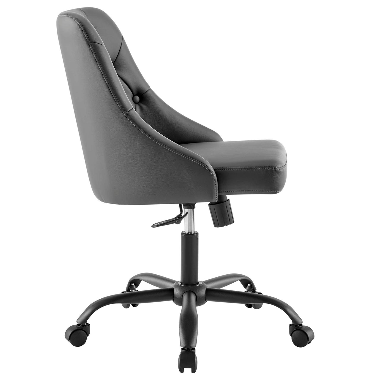Evelon Eco-Leather Office Chair, Black & Gray