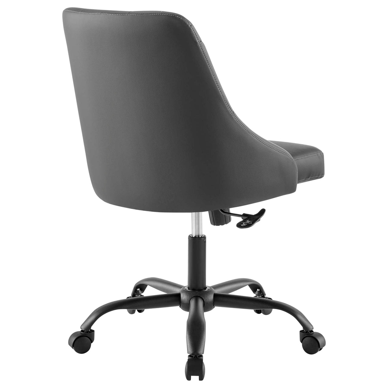 Evelon Eco-Leather Office Chair, Black & Gray