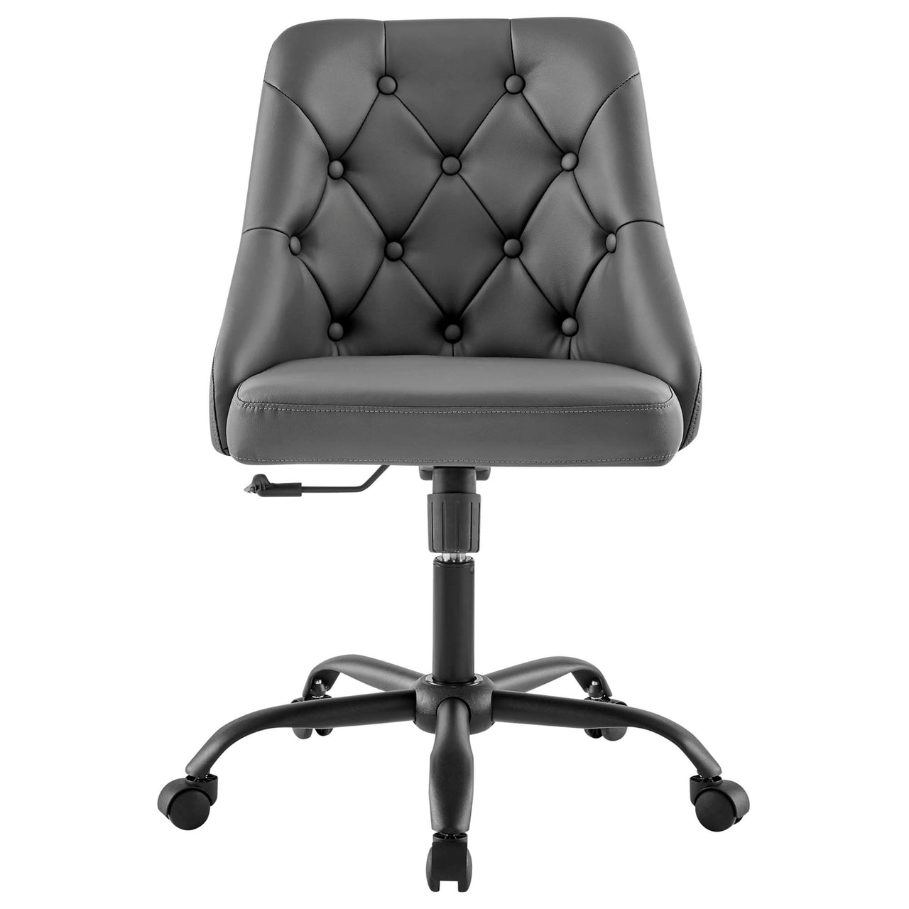 Evelon Eco-Leather Office Chair, Black & Gray