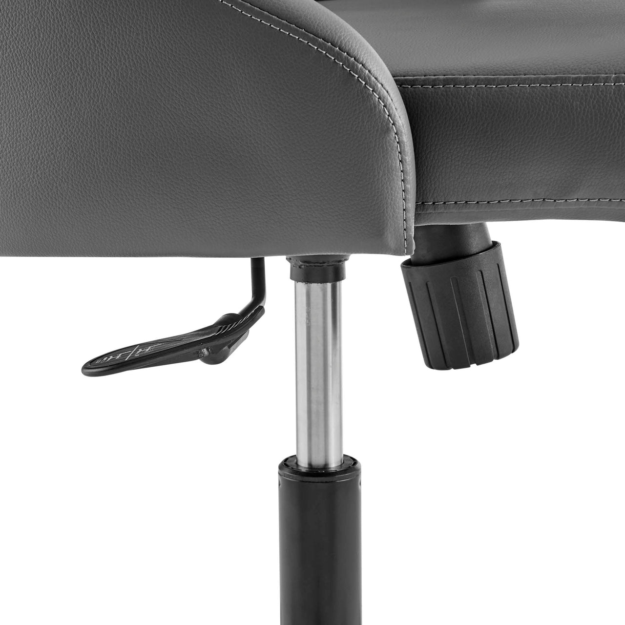 Evelon Eco-Leather Office Chair, Black & Gray