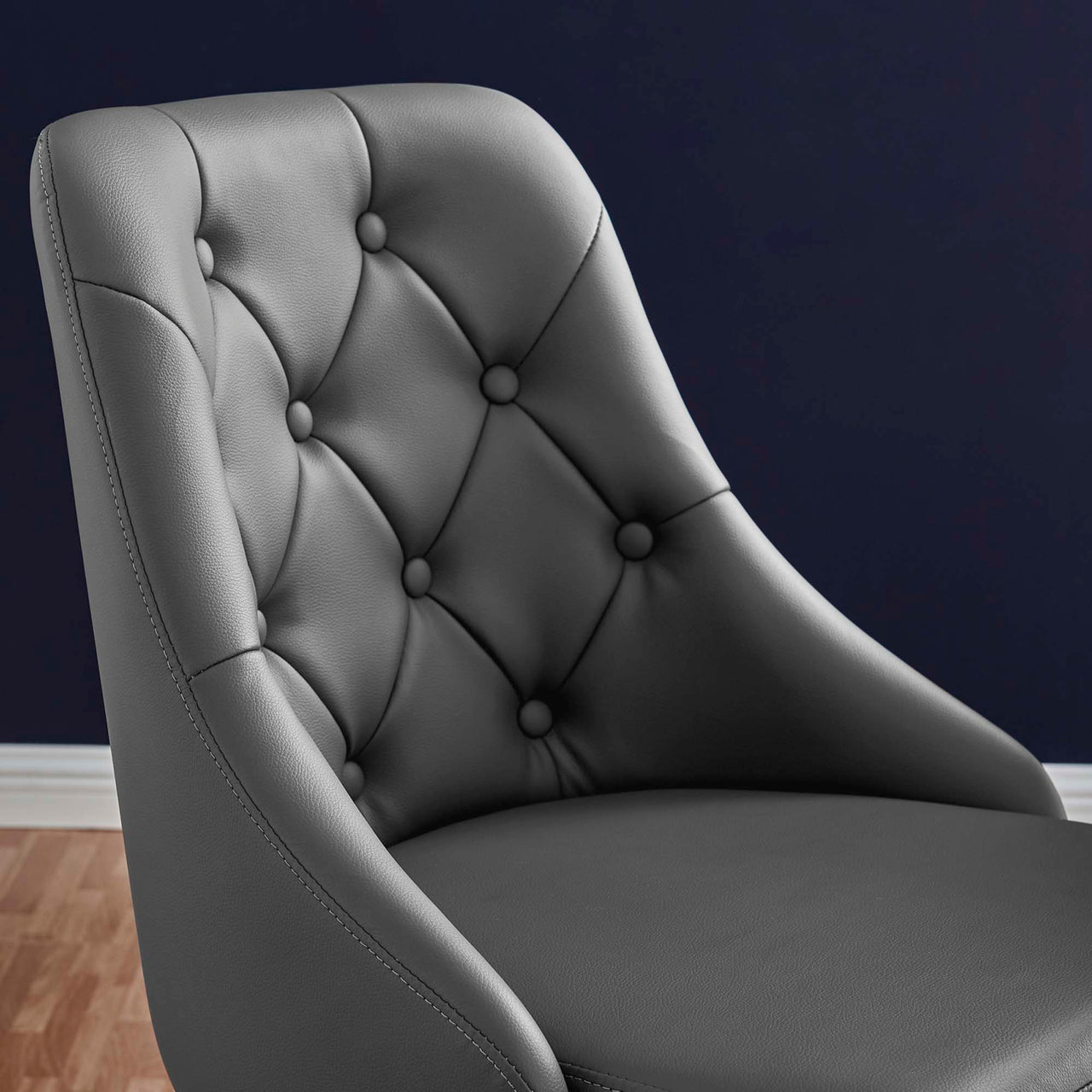 Evelon Eco-Leather Office Chair, Black & Gray
