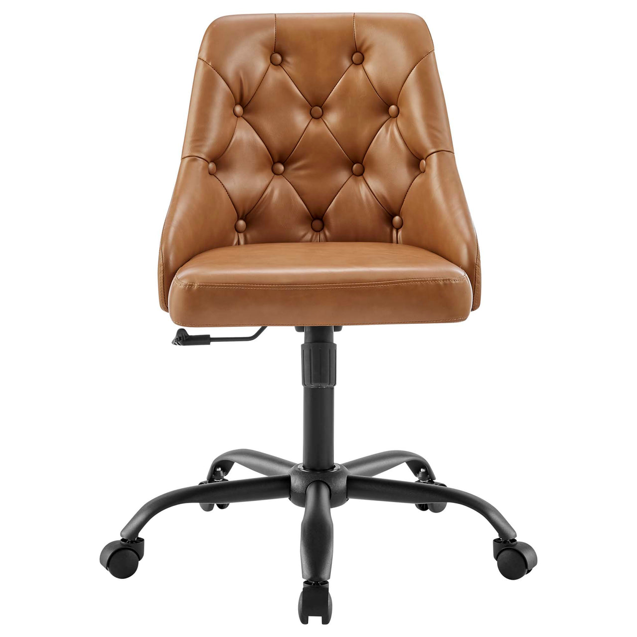 Evelon Eco-Leather Office Chair, Black & Tan