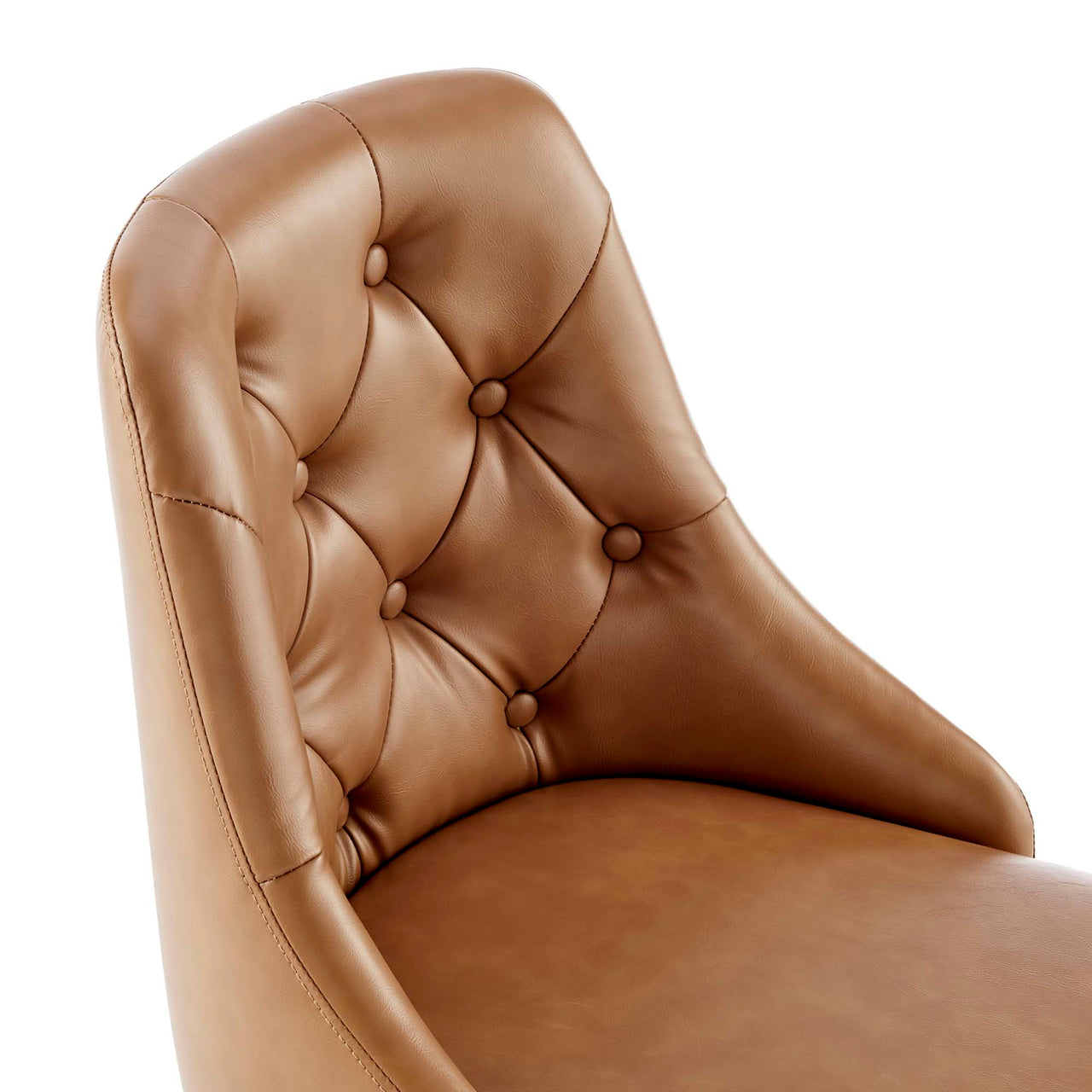 Evelon Eco-Leather Office Chair, Black & Tan