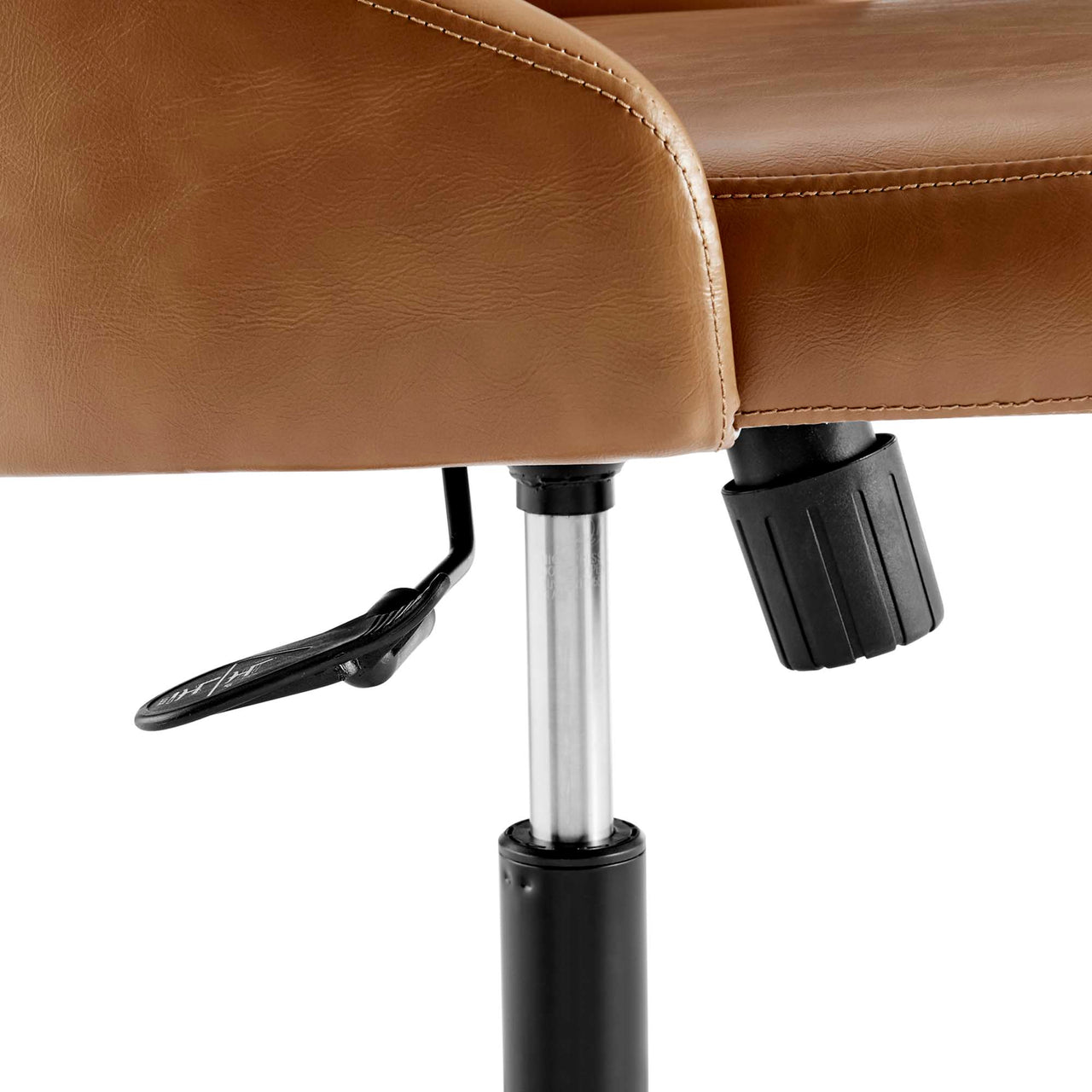 Evelon Eco-Leather Office Chair, Black & Tan