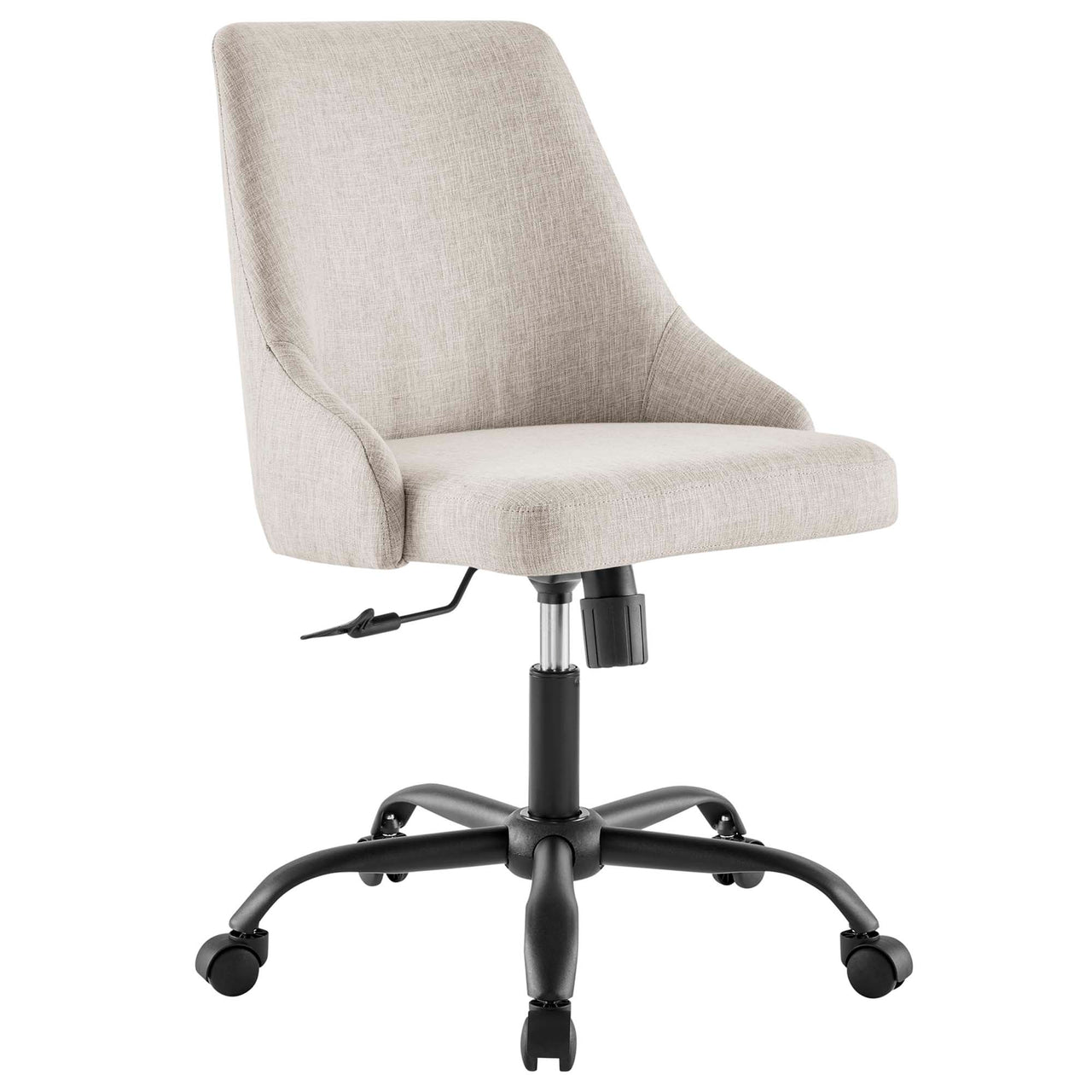 Dacien Upholstered Office Chair, Black & Beige