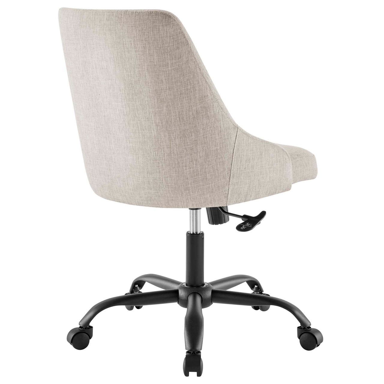 Dacien Upholstered Office Chair, Black & Beige