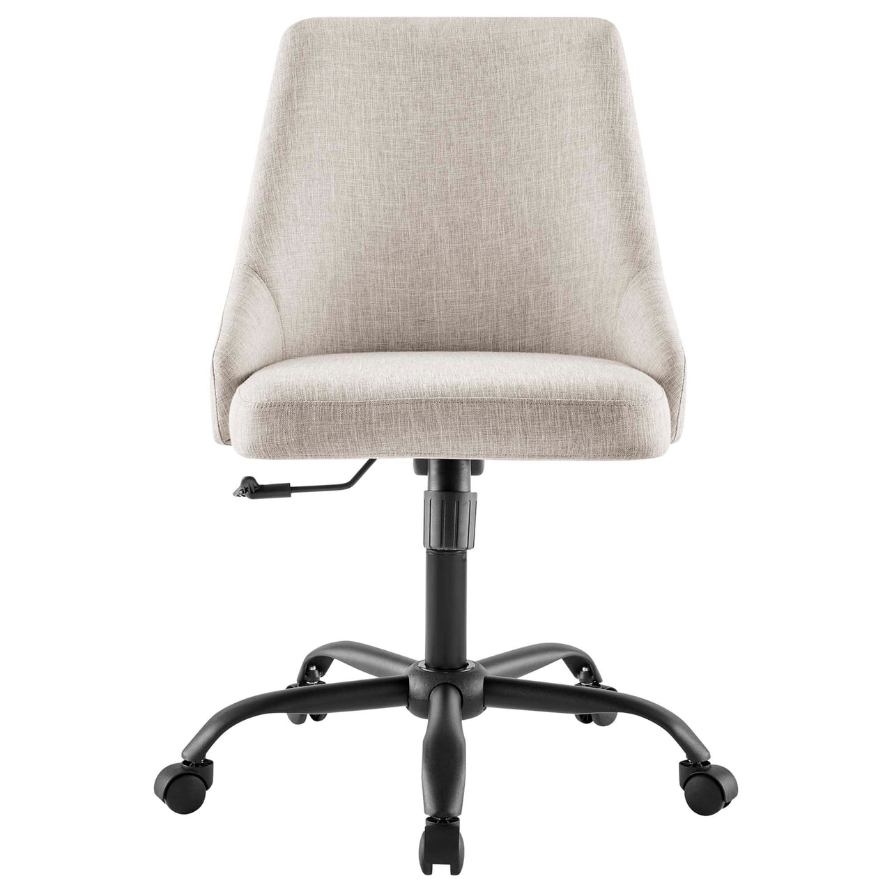Dacien Upholstered Office Chair, Black & Beige