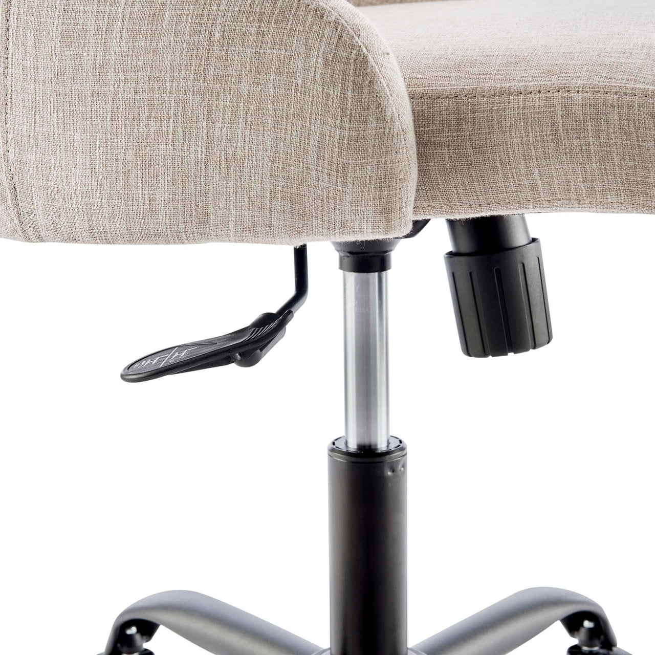 Dacien Upholstered Office Chair, Black & Beige