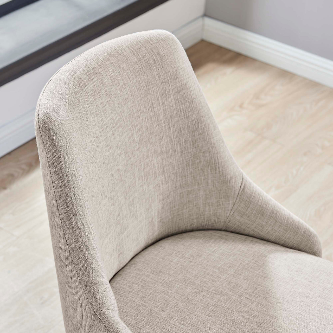 Dacien Upholstered Office Chair, Black & Beige