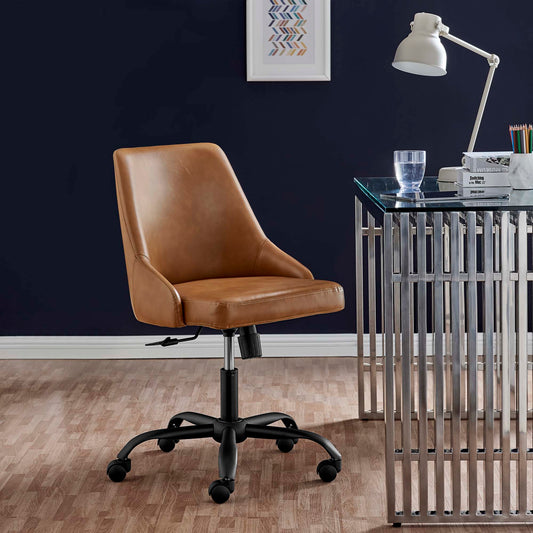 Dacien Eco-Leather Office Chair, Black & Tan